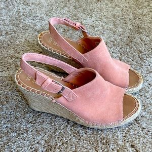 TOMS Espadrille Wedge Heels 7.5